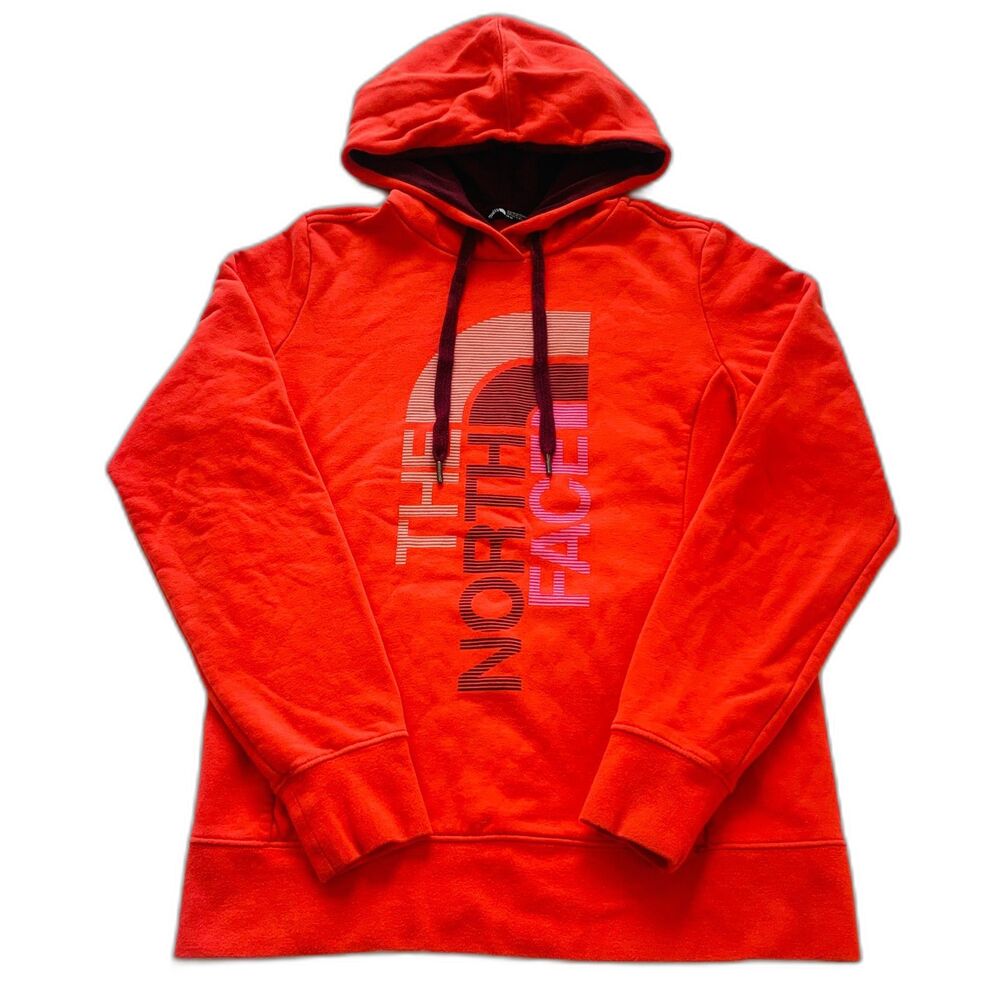 North Face Orange Hoodie Sweatshirt